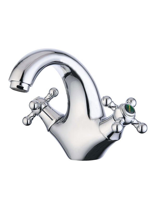 Dual lever wash basin faucet,chrome finish