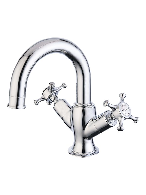 Dual handle wash basin brass faucet,chrome finsh