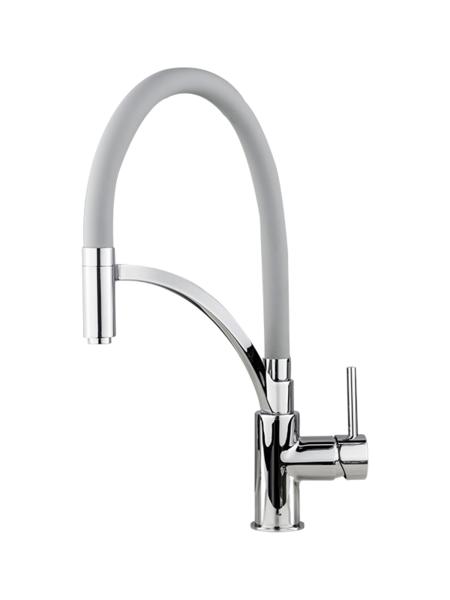 Brass Flexible Pull Down Sink Mixer with Silicon Tube Body