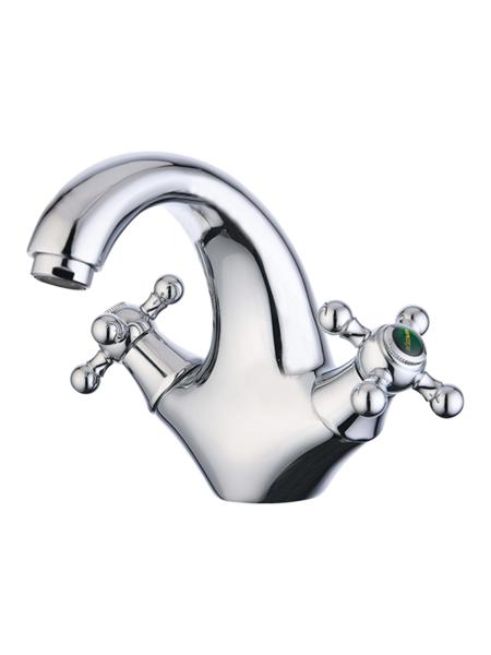 Dual lever wash basin faucet,chrome finish