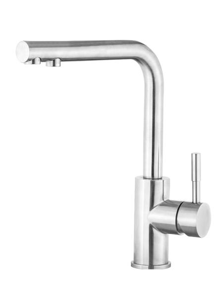 Stainless steel kitchen faucet with drink water filter