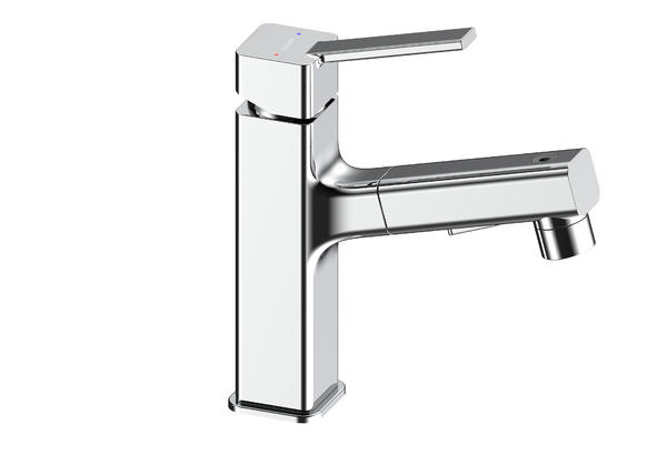 Single Handle Square Pull Down Basin Faucet